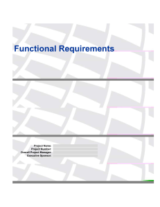 1. Functional Requirements
