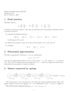 HW4: Determinants Linear Equations