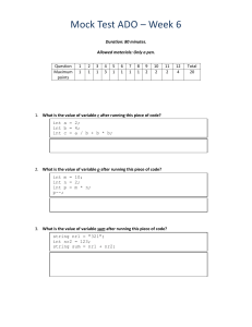 ADO Week 6 Mock Exam