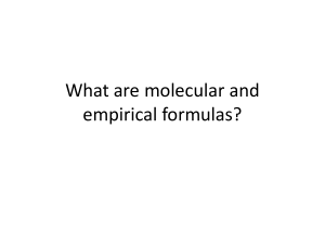 What are molecular and empirical formulas
