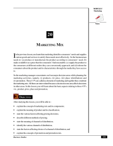 Marketing mix PDF