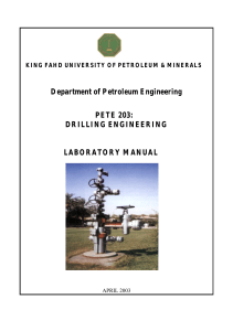 PETROLEUM ELA Drilling Engineering Laboratory Manual (King Fahd University) - Copy
