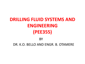 DRILLING FLUIDS SYSTEM AND ENGINEERING 1