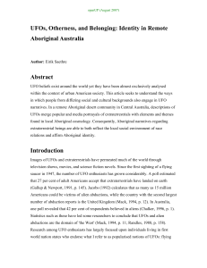 UFOs, Otherness, and Belonging: Identity in Remote Aboriginal Australia