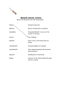 Macbeth Easy Starter Activities
