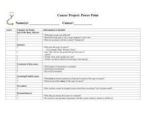 Cancer Project PP rubric