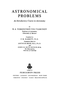 B. A. Vorontsov-Vel'iaminov (Auth.) - Astronomical Problems. An Introductory Course in Astronomy-Pergamon Press, Oxford (1969) (1)