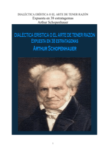Schopenhauer, Arthur - Dialéctica erística o el arte de tener razón
