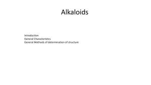 Alkaloids -general methods1