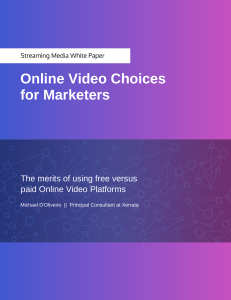 Online Video Choices For Marketers