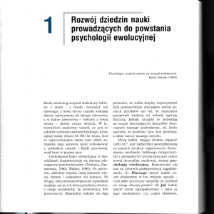 D. Buss Psychologia ewolucyjna s. 25-44