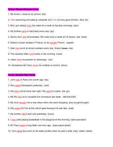 Simple Present&Past Tense Exercise 