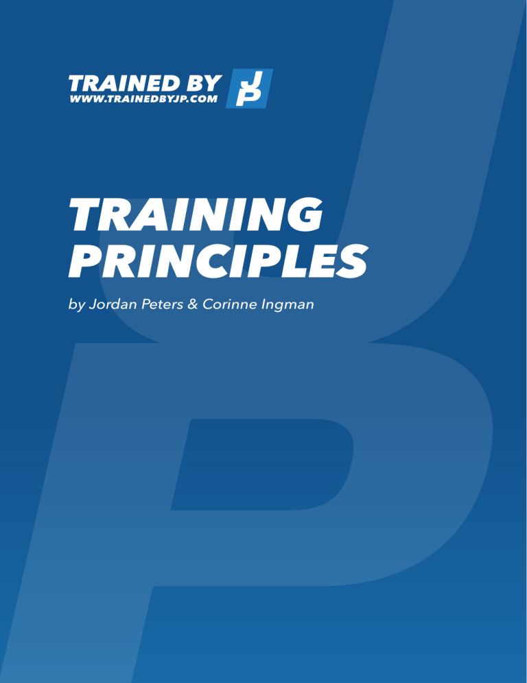 facil de manejar Matemático En consecuencia Training Principles by Jordan Peters and Corrine Ingman