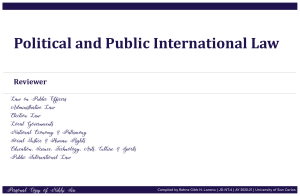 Political & Public International Law Reviewer