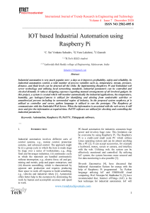 IOT based Industrial automation using Raspberry pi