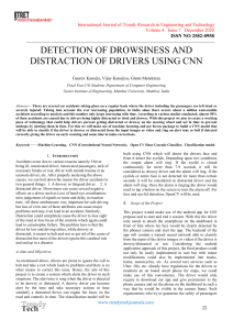 DETECTION OF DROWSINESS AND DISTRACTION OF DRIVERS USING CNN