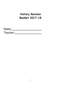 Revision Booklet 2017 - history germany