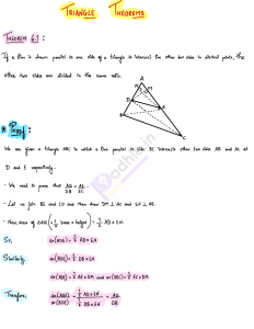Triangles Theorems class 10