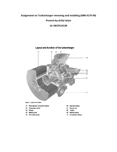 Assignment on turbocharger