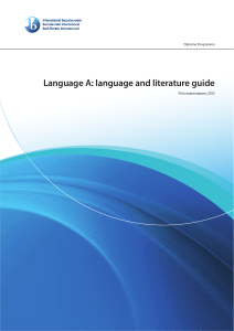 Language A - Language & Literature Guide 2015 - English