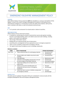 emergency bushfire management policy