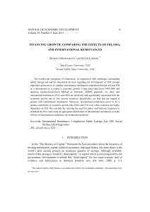 Comparing the effect of remittances and foreign aid