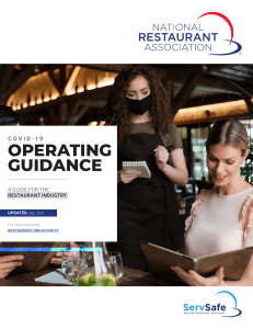 NationalRestaurantAssociation OperatingGuidance Updated July-2021