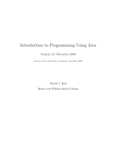 Programming using JAVA 