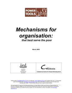 mechanisms for organisation tool english