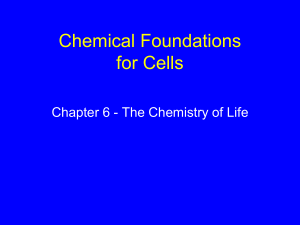 2021 Chemistry of Life - Part I