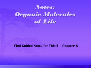 Notes Organic Molecules