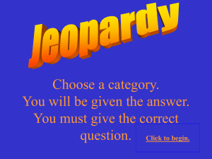 FInal Exam Jeopardy