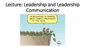 Leadership Communication Lecture