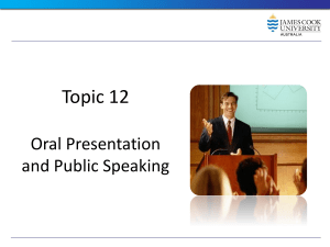 Oral Presentation and Public Speaking