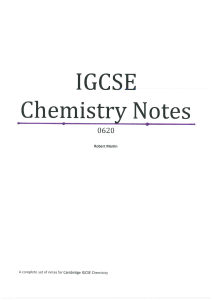 igcse chemistry notes