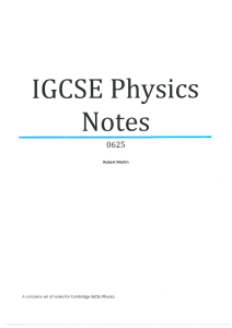 Igcse physics notes