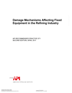 API RP 571 Damage Mechanisms Affecting Fixed Equipment in the Refining Industry ( PDFDrive )