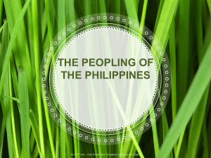 PEOPLING OF THE PHILIPPINES