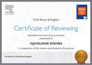 Reviewer certificate
