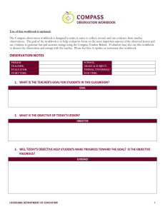 Compass Observation Workbook