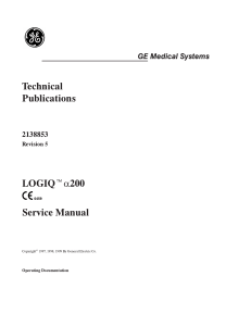 GE Logiq-200 - Service manual