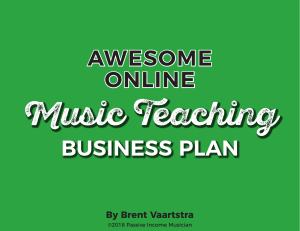 Awesome Online Music Teaching Business Plan