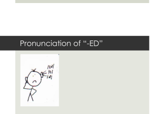Final '-ed' pronunciation