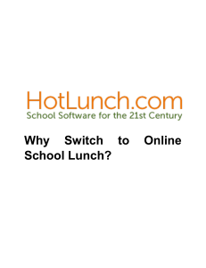 Why Switch to Online School Lunch - Hot Lunch