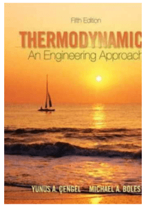 Thermodynamics An Engineering Approach Y