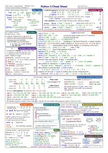 Python 3 Cheat Sheet