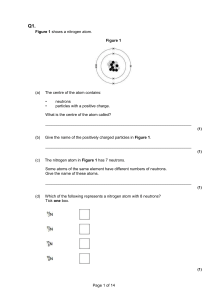 Atomic Structure Exam Paper: Nitrogen, Magnesium, Lithium