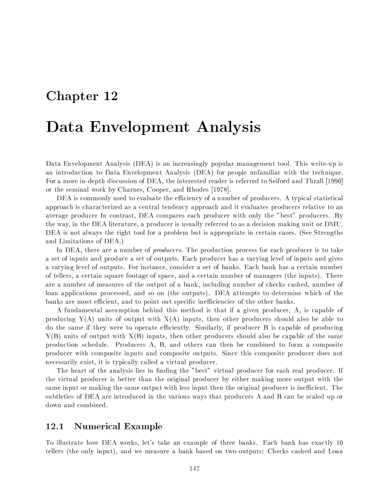 data envelopment analysis case study