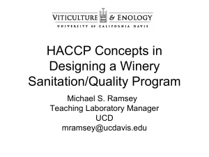 MR HACCP and Critical Control Points in Designing A