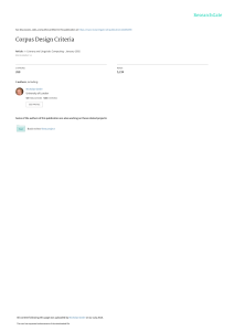 Corpus Design Criteria 1